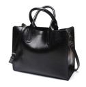 Borsa elegante da donna a mano e a spalla Grande capacità Scomparto principale con zip Tracolla rimovibile Similpelle PU 32 x 12 x 26 cm 2