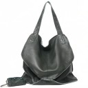 Borsa grande in pelle da donna a spalla Borsa morbida con due manici e tracolla removibile Vera pelle 34 x 40 x 20 cm 2