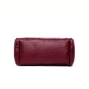 Borsa in pelle da donna a mano con manici intrecciati Tracolla removibile Tasche laterali con zip Pelle e poliestere 30 x 23 x 11 cm 8