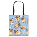 Borsa in tela da donna con stampa di cani M1250 1