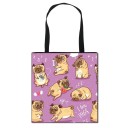 Borsa in tela da donna con stampa di cani M1250 2
