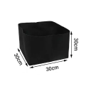 Borsa in tessuto per la coltivazione di verdure 30x30x30 cm Vaso nero in tessuto non tessuto Borsa da giardino riutilizzabile 2