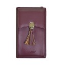Borsa mini crossbody da donna per telefono cellulare Con pon-pon Decorazione metallica Tasca anteriore Pelle PU artificiale Larghezza 6
