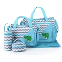 Borsa per il cambio per mamme set da 5 pezzi con porta-biberon e fasciatoio Borsa grande e media in poliestere Per viaggiare con il bambino 4