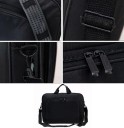 Borsa per laptop Borsa nera a tracolla con tasca anteriore con zip Cinghia regolabile e removibile Due manici Nylon Dimensioni 29 x 5,5 x 40 cm 3