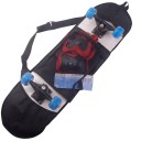 Borsa per skateboard con tracolla Tasca interna in rete Tessuto Oxford 600 D Nero Custodia per skateboard e protezioni 8