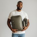Borsa sottovuoto per abbigliamento set 3 pz, compressione, impermeabile, 18/25/55 l, nylon 70D con TPU, verde oliva, per viaggi e valigia 7