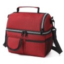 Borsa termica per alimenti 25x23x16 cm Colori neutri Chiusura a zip Più scomparti Mantenimento della temperatura Borsa per il pranzo Borsa 3