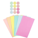 Borse regalo di carta 24 pz 24 x 13 x 8 cm Colori pastello con adesivi 3,5 cm Sacchetti kraft per regali e dolci Vari colori 8