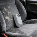 Børste til fjernelse af hår fra bilsæder med tekstureret overflade 100 x 60 mm grå håndholdt renser til bilens interiør 3