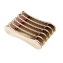 Borstelhouder voor nagels 7,7 x 5 x 2,1 cm 5 vakken Plastic standaard voor borstels en pennen met metalen print voor nail art 9