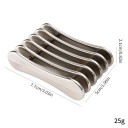 Borstelhouder voor nagels 7,7 x 5 x 2,1 cm 5 vakken Plastic standaard voor borstels en pennen met metalen print voor nail art 7