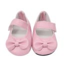 Botas com laço para boneca de 43 cm Ballerinas elegantes com faixa sobre o peito do pé Acessório para vestir e brincar para crianças 2