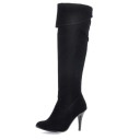 Botas de ante con tacón de aguja para mujer J2399 6