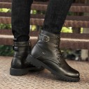 Botas de cano alto de inverno para homem com fivela 8