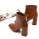 Botas de cano curto de inverno para senhora com salto 5