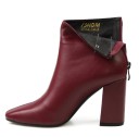 Botas de cano curto de inverno para senhora com salto 8