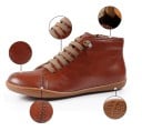 Botas de cano curto de inverno para senhora em couro genuíno 12