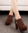 Botas de cano curto de senhora de luxo com salto J1368 2