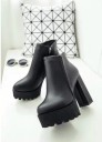 Botas de cano curto femininas com plataforma A652 2