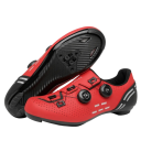 Botas de ciclismo unissexo com fecho rotativo duplo e perfuração em nylon, algodão e EVA, construção rígida para ciclismo de estrada 1
