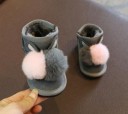 Botas de fieltro para niñas con pompones 10