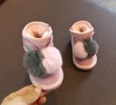 Botas de fieltro para niñas con pompones 9