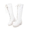 Botas de Inverno Femininas com Atacadores J1199 8