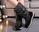 Botas de Inverno Femininas com Estampado de Flocos J1191 2