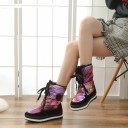 Botas de Inverno Femininas com Estampado de Folhas 1