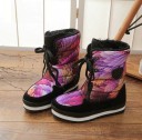 Botas de Inverno Femininas com Estampado de Folhas 6