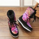 Botas de Inverno Femininas com Estampado de Folhas 7