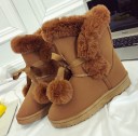 Botas de Inverno Femininas com Pompons J2430 4
