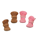 Botas de invierno cálidas para perros 4,6 x 3,7 cm Botines de goma antideslizantes con forro de algodón Calzado impermeable para perros 1