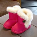 Botas de invierno de niña con pelo. 3