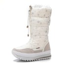 Botas de invierno para mujer con estampado de copos de nieve J1191 6