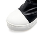 Botas de mulher bicolores acima do joelho 5