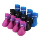 Botas de silicona para perros pequeños y cachorros Conjunto de 4 piezas Correa de velcro Protección de las patas contra la humedad 8