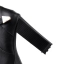 Botas de tornozelo femininas com fivela - Negras 4