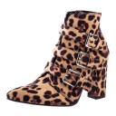 Botas de tornozelo femininas com padrão animal 3