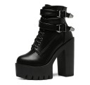 Botas de tornozelo femininas com plataforma A648 1