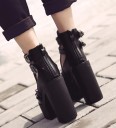 Botas de tornozelo femininas com plataforma A649 5
