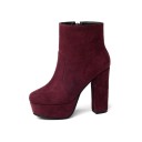Botas de tornozelo femininas com plataforma A650 12