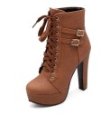 Botas de tornozelo femininas com salto agulha J1708 13