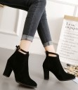 Botas de tornozelo femininas com salto 8