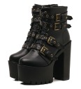 Botas de tornozelo punk para senhora 1