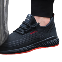 Botas de trabalho para homem respiráveis com rede de ar e sola de borracha calçado confortável para trabalho e uso diário 5