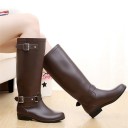 Botas femininas com fecho atrás J1719 6