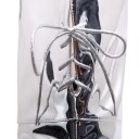 Botas plateadas por encima de la rodilla para mujer J538 6