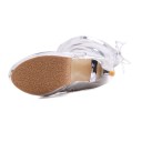 Botas plateadas por encima de la rodilla para mujer J538 7